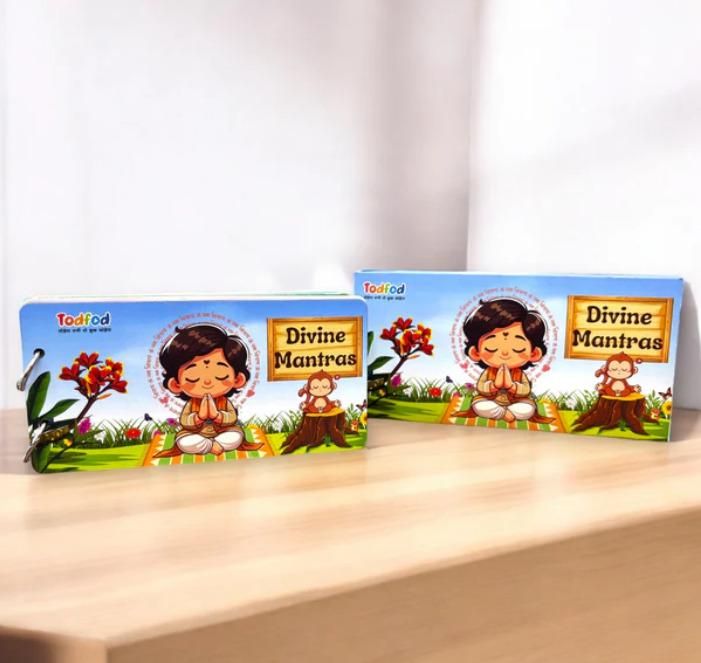 MiniMarvels™ Divine Mantras – Interactive Spiritual Learning Flashcards for Kids